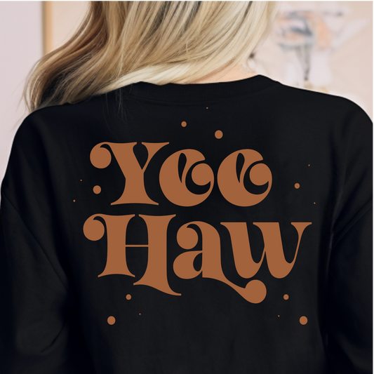 Yeee Haw - Brown Print - Nashville T-Shirt