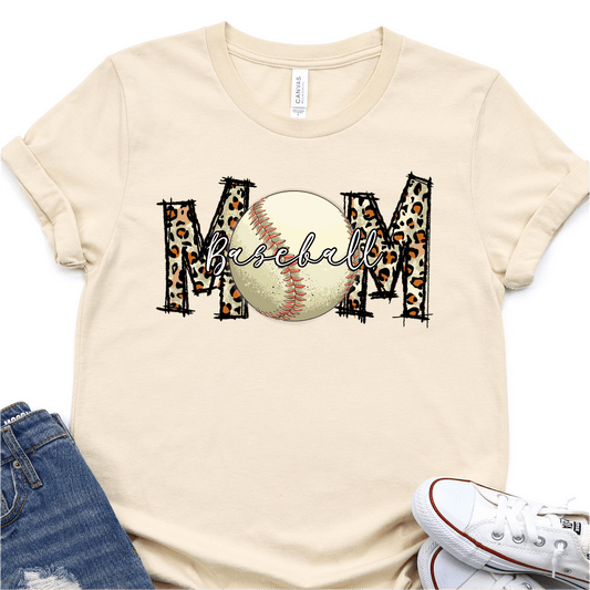 Leopard Baseball Mom - Baseball DTF Transfer - Nashville Design House