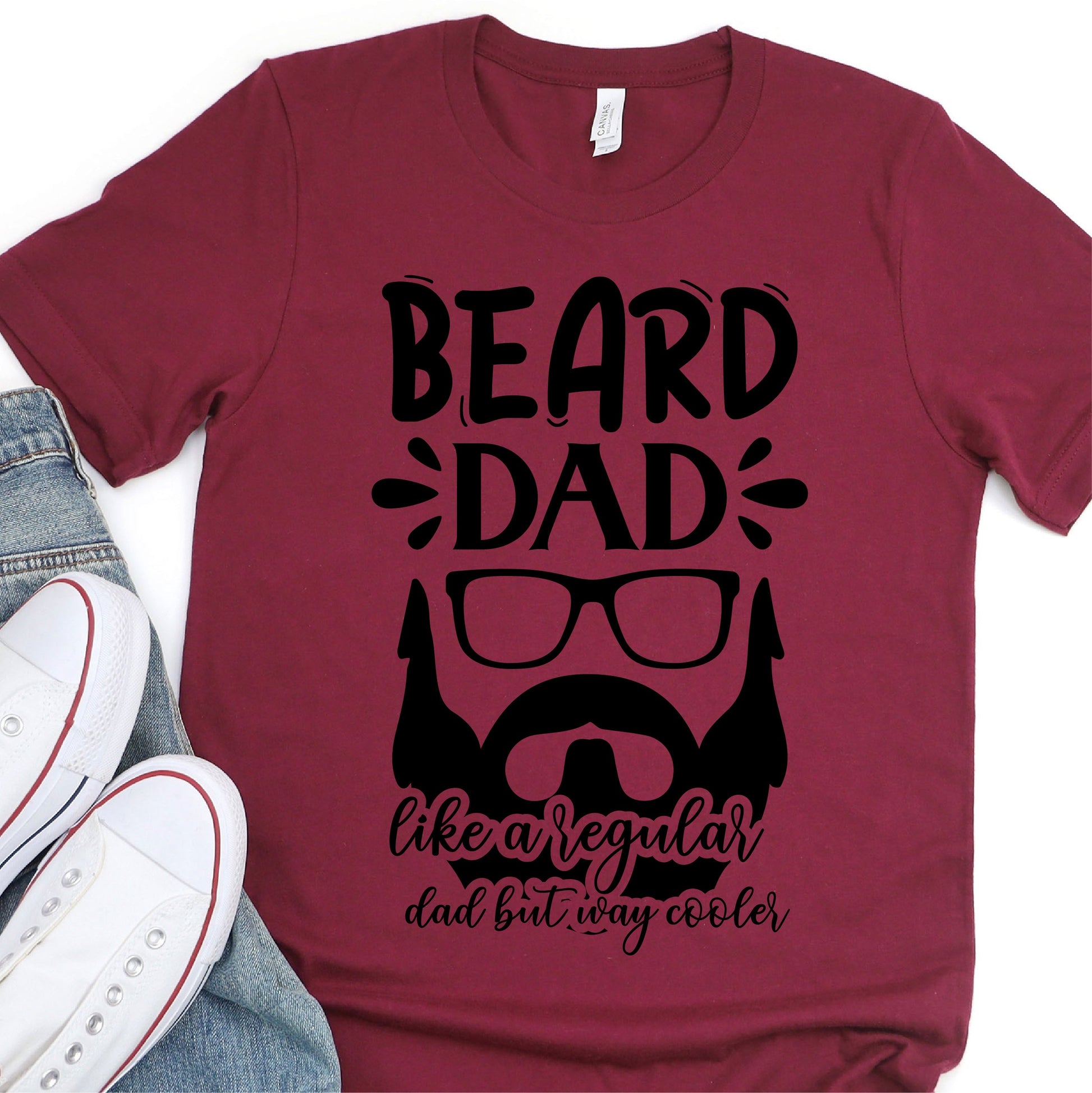 Beard Dad Like a Regular Dad But Way Cooler - Father's Day Graphic T-Shirt - T-shirt T-Shirt For Dad Nashville Design House