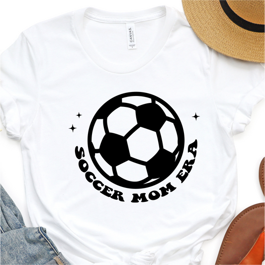 Soccer Mom Era - Black Print - Soccer T-shirt Tshirt