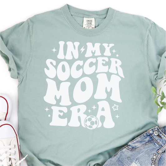 In My Soccer Mom Era - White Print - Soccer T-shirt Tshirt