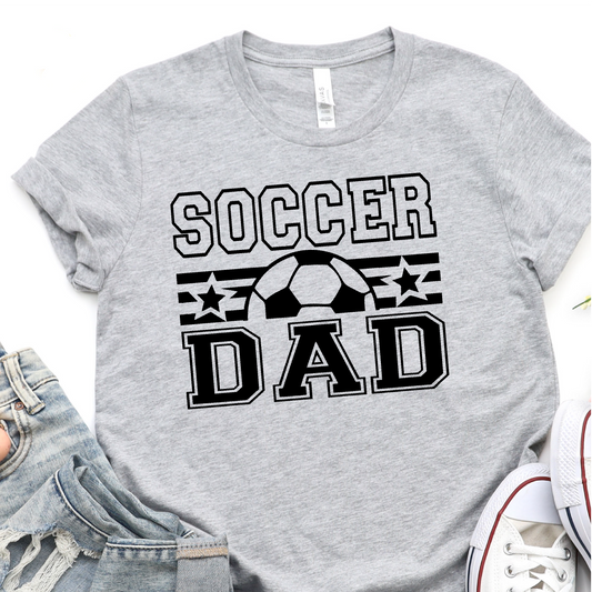 Soccer Dad - Black Print - Soccer T-shirt Tshirt