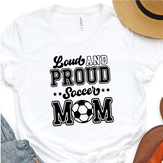 Loud- Proid - Soccer Mom - Black Print - Soccer T-shirt Tshirt